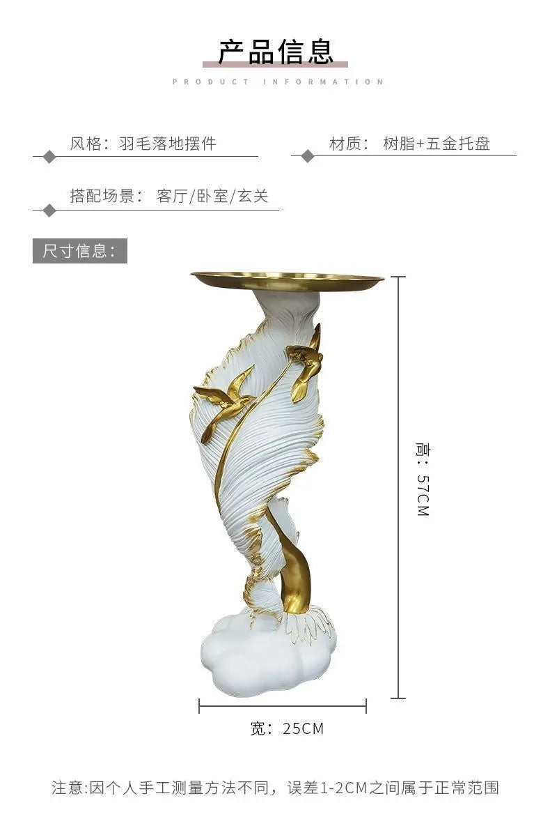 "DecorBites™ Feather Floor Decoration for Living Room, TV Cabinet, Sofa & Housewarming"