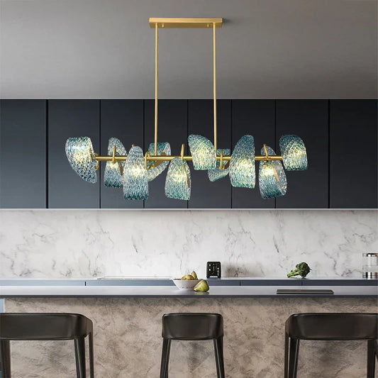 "DecorBites™ Glass Chandelier for Modern Dining Room Decor 2024"