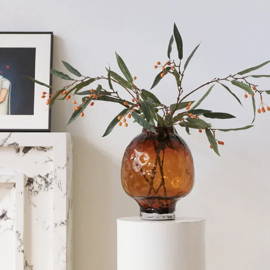 "DecorBites™ Gradient Glass Vase for Flower Arrangement and Home Decoration"
