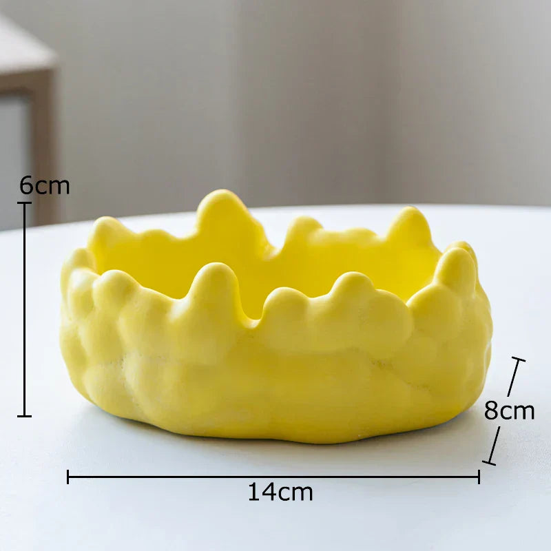 "DecorBites™ Ceramic Bubble Clouds Ashtray for Home & Office Smoking Accessories"
