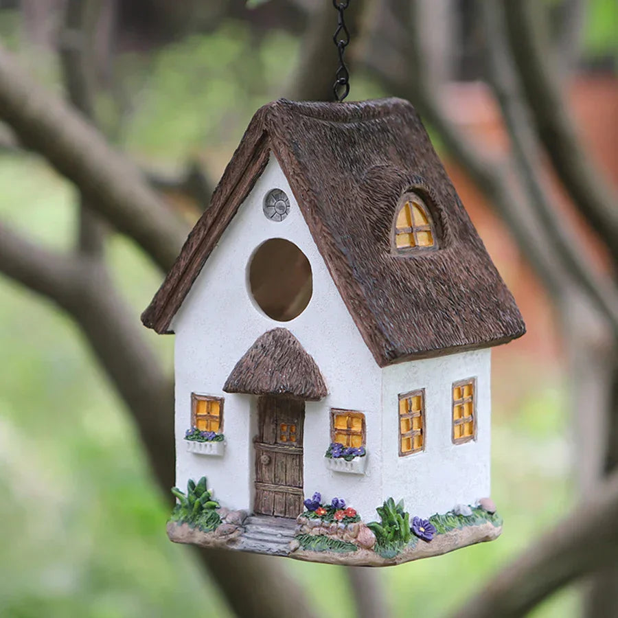 DecorBites™ Bird Lover's Outdoor Hanging Resin Birdhouse