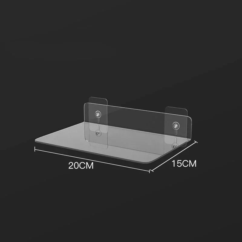 DecorBites™ Clear Acrylic Wall Shelf Organizer, 20-50cm