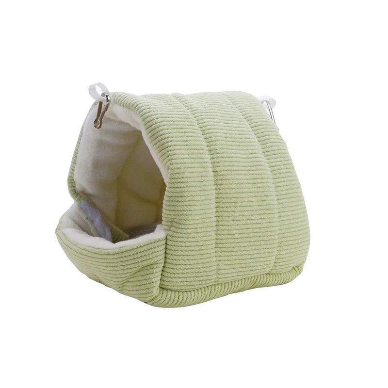 DecorBites™ Cozy Parrot Cage Hanging Hut Bed