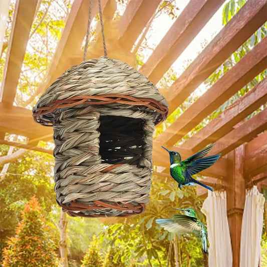 DecorBites™ Handwoven Parrot Bird Nest for Outdoor Gardens
