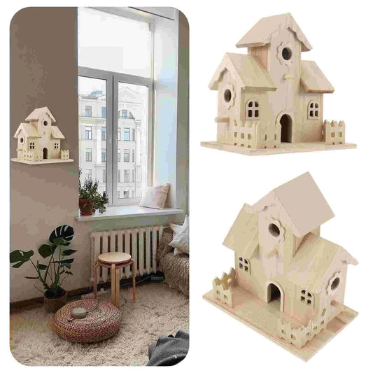 DecorBites™ Wooden Bird Nest Box Garden Decor