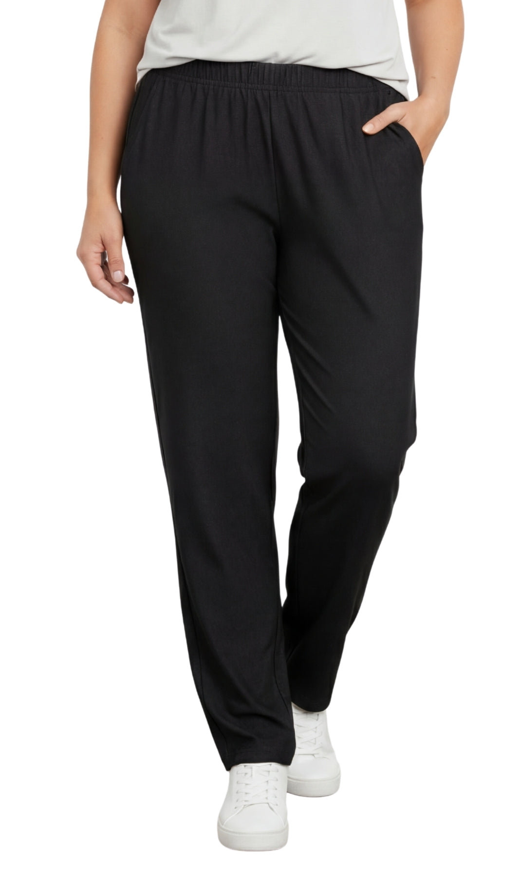 Women's Lightweight Pull-On Denim Jeans with Elastic Waist – Relaxed Fit Stretch Jeans for Casual Everyday Wear