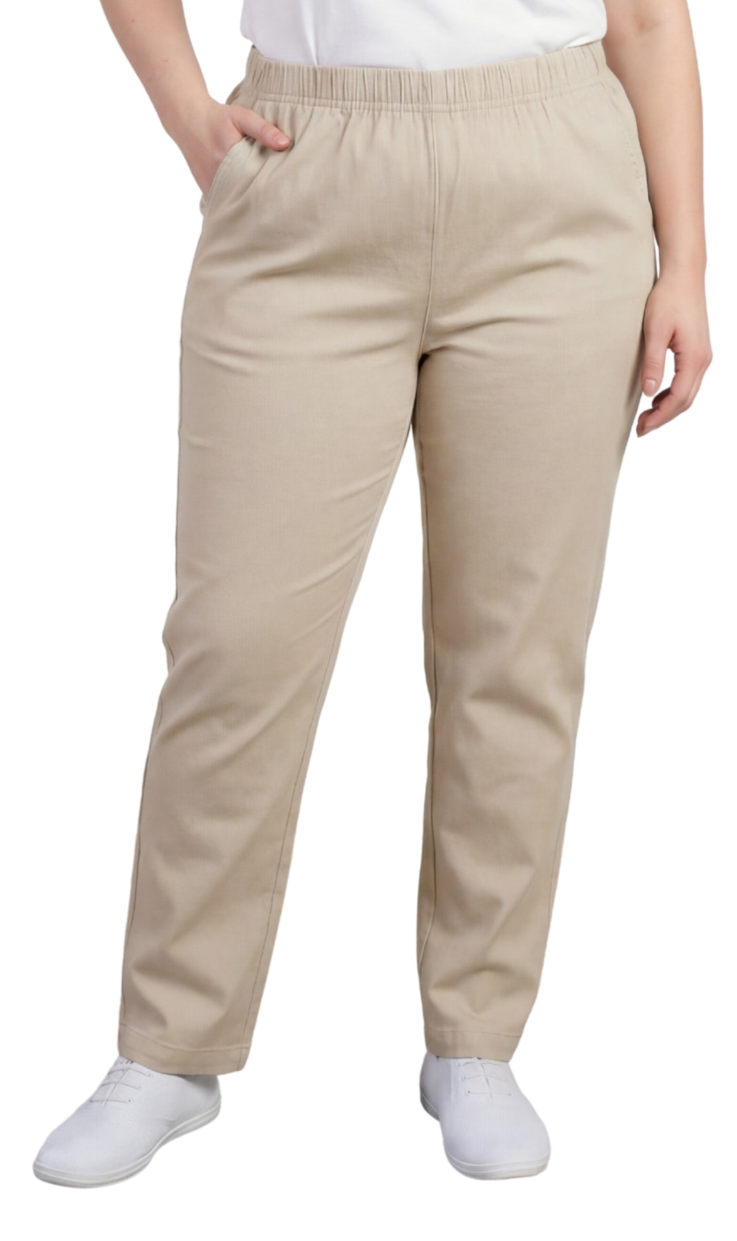 Women's Lightweight Pull-On Denim Jeans with Elastic Waist – Relaxed Fit Stretch Jeans for Casual Everyday Wear