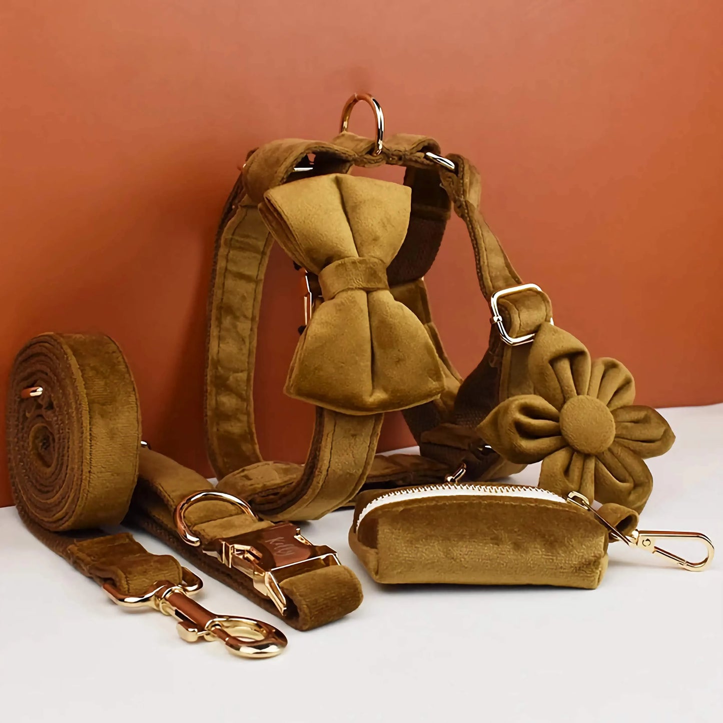 Light Coffee Velvet Set
