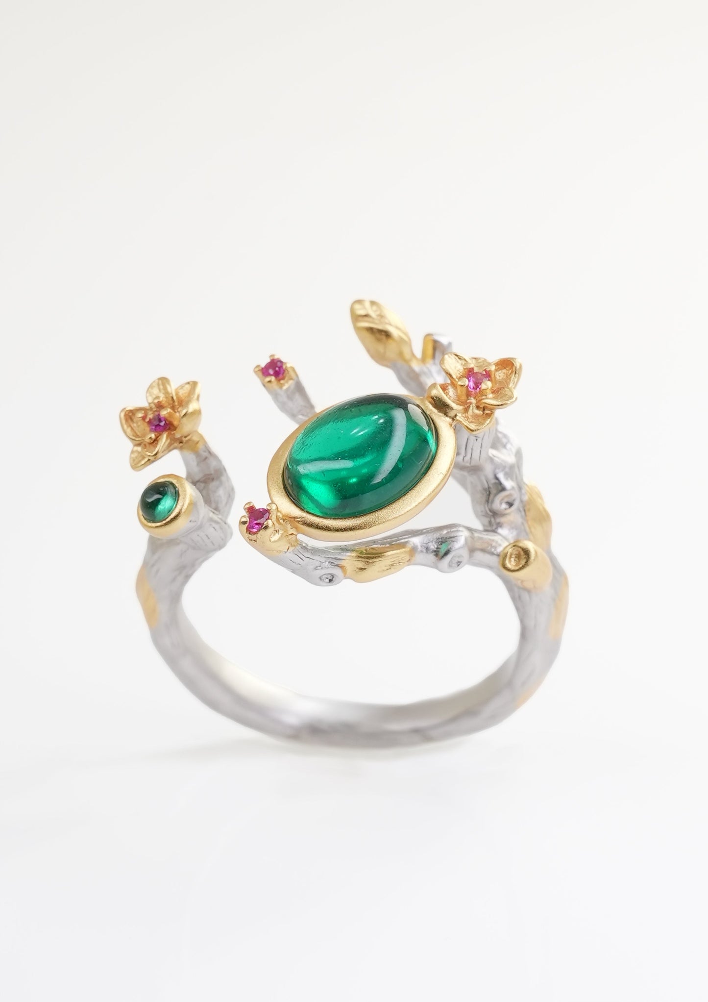Exquisite Emerald Ring - Enchanted Branch