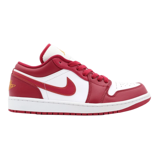 Air Jordan 1 Low Men's Shoes Cardinal Red/White/Light Curry