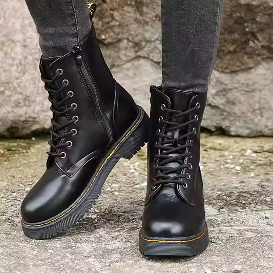 Women’s Martin Short Boots – Classic Lace-Up Ankle Boots