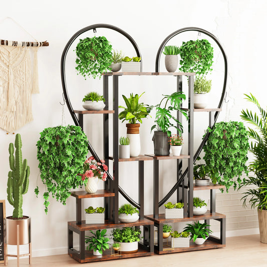 DecorBites™ 6-Tier Half Heart Metal Plant Stand