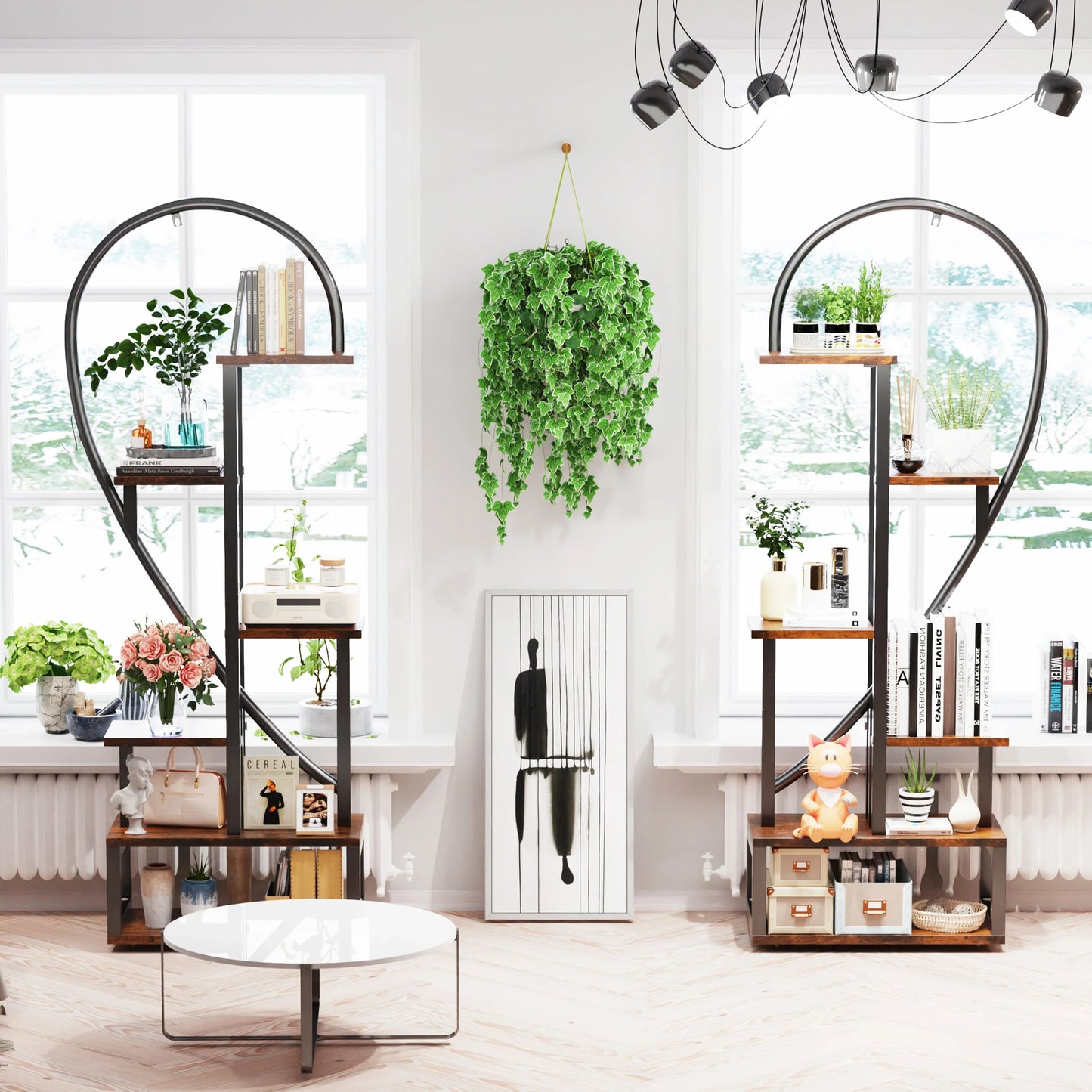 DecorBites™ 6-Tier Half Heart Metal Plant Stand