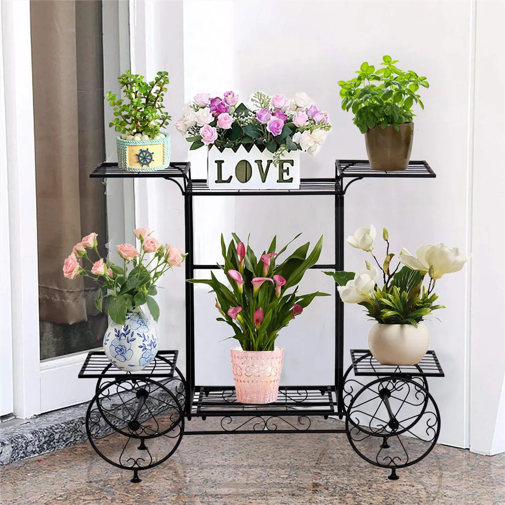 DecorBites™ 6-Tier Metal Plant Stand for Indoor & Outdoor Plants