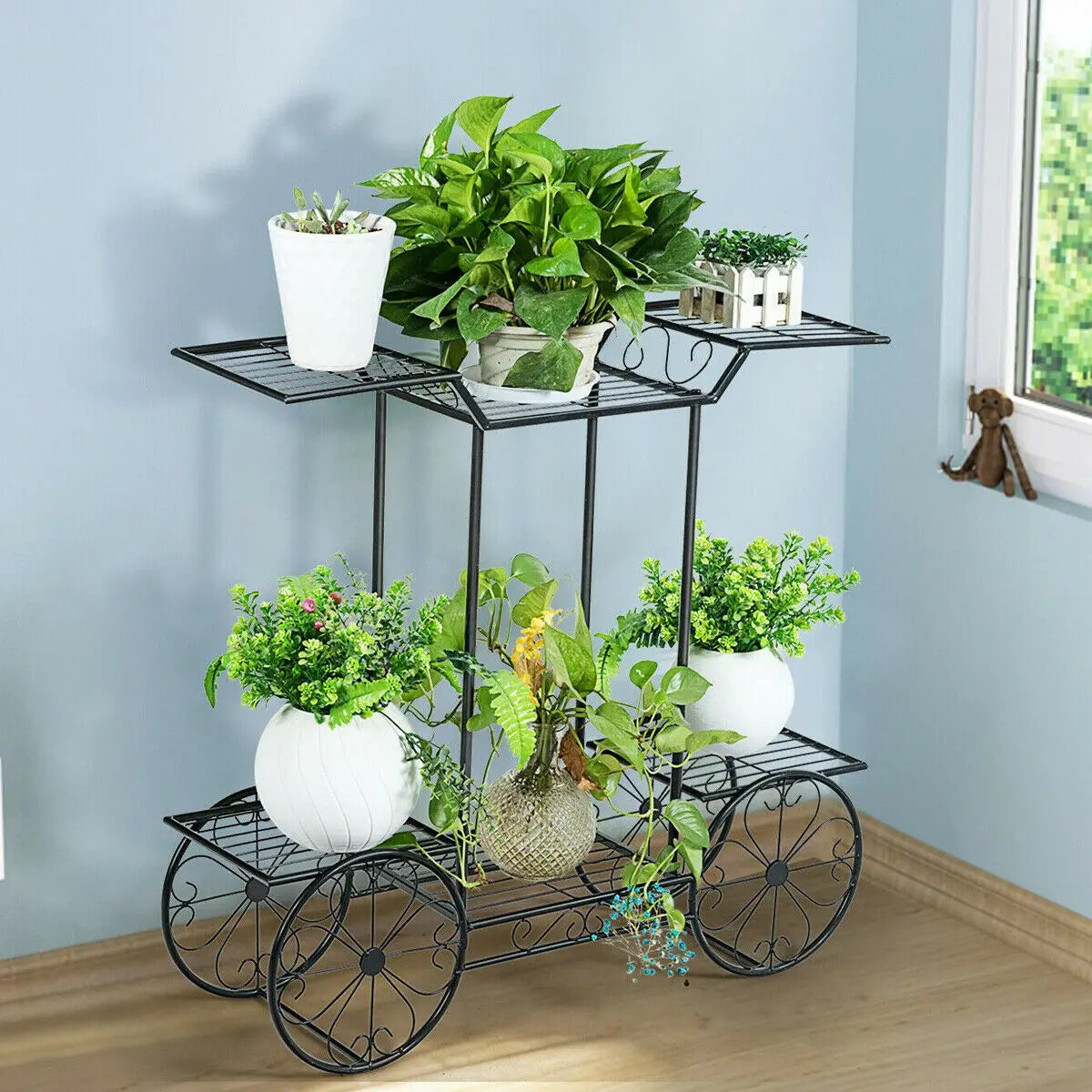 DecorBites™ 6-Tier Metal Plant Stand for Indoor & Outdoor Plants