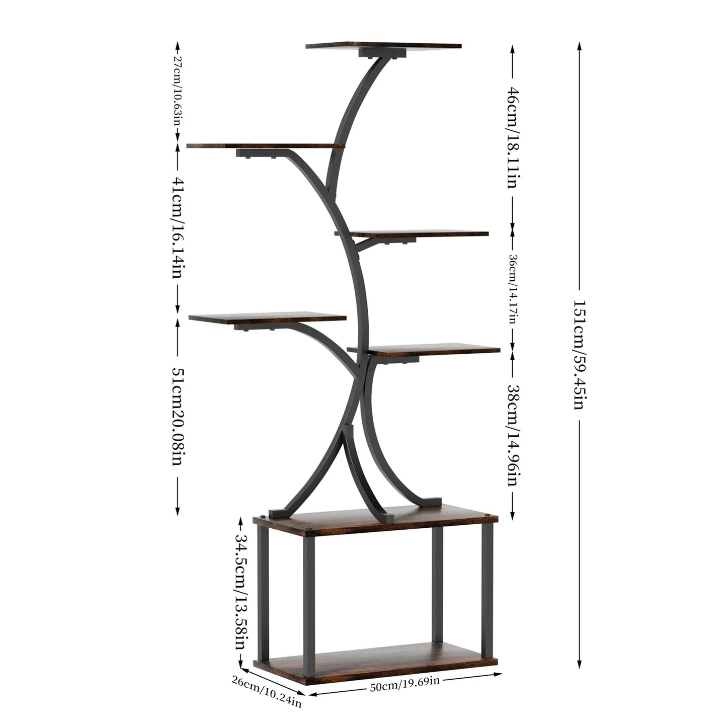 DecorBites™ 7 Tier Tree Plant Stand Display Rack