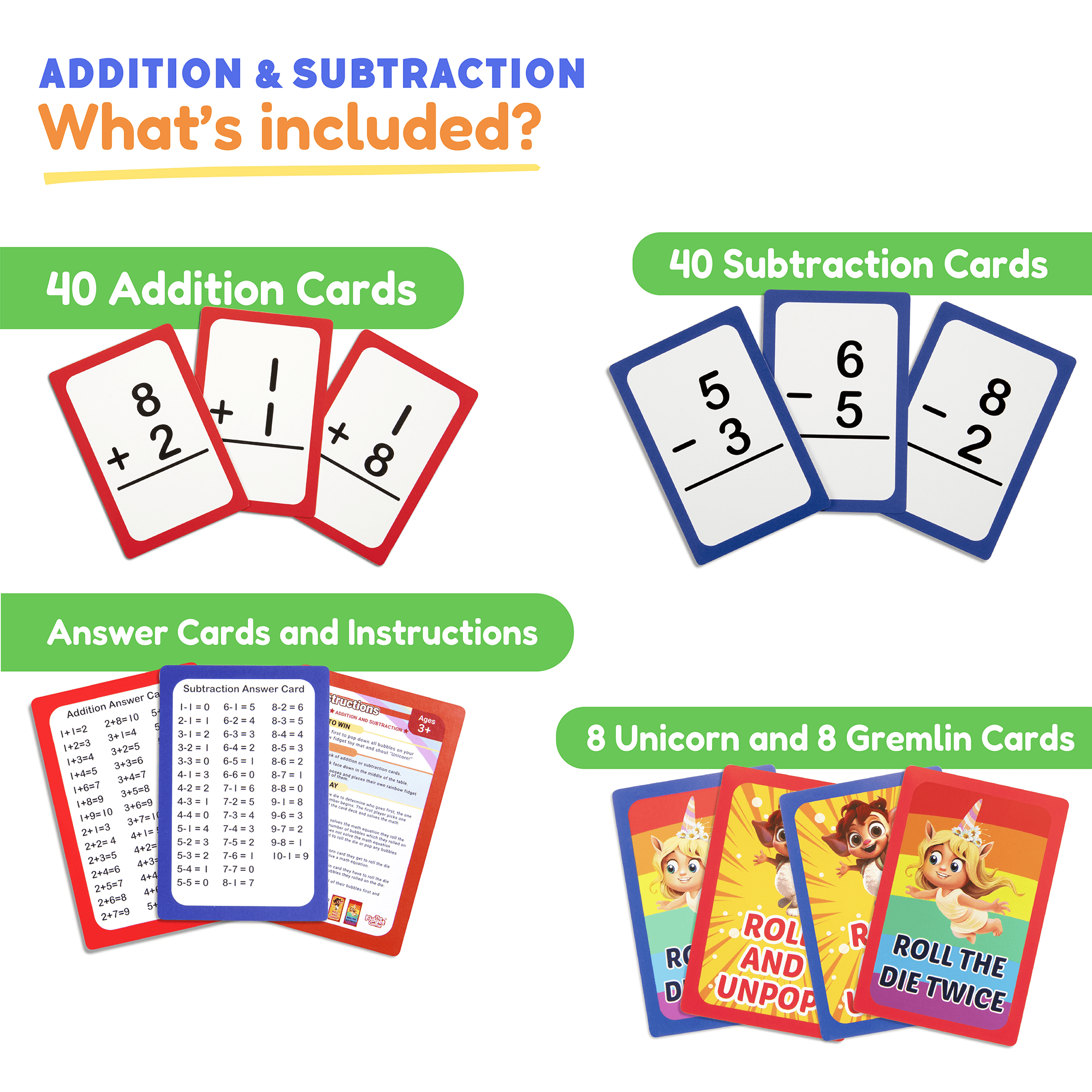 .Pre-K & Kindergarten Addition & Subtraction Card Pack