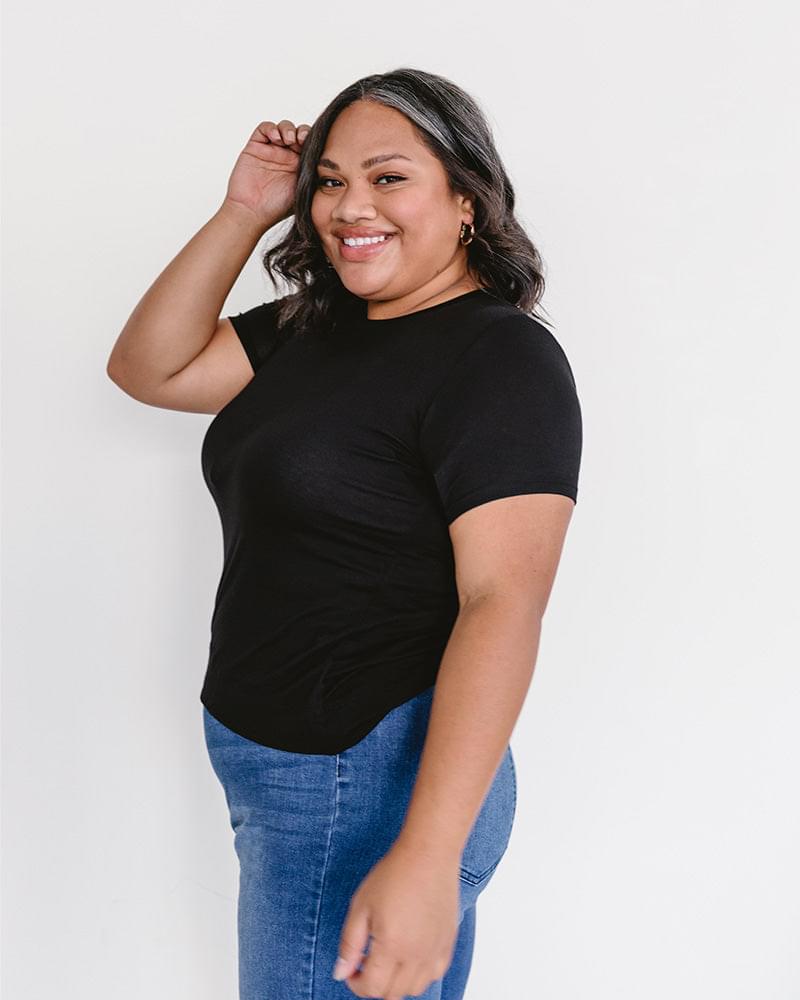 Crew Neck Boyfriend Full-Length - Layering Top