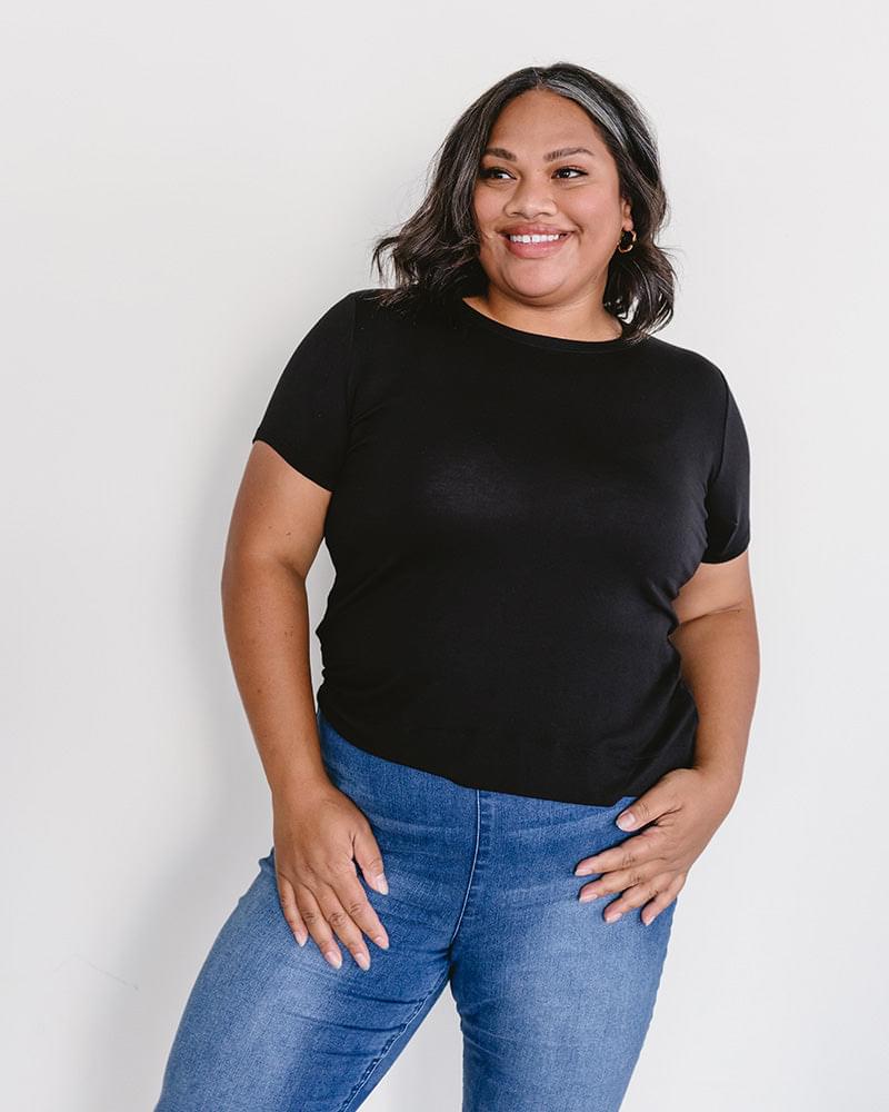 Crew Neck Boyfriend Full-Length - Layering Top