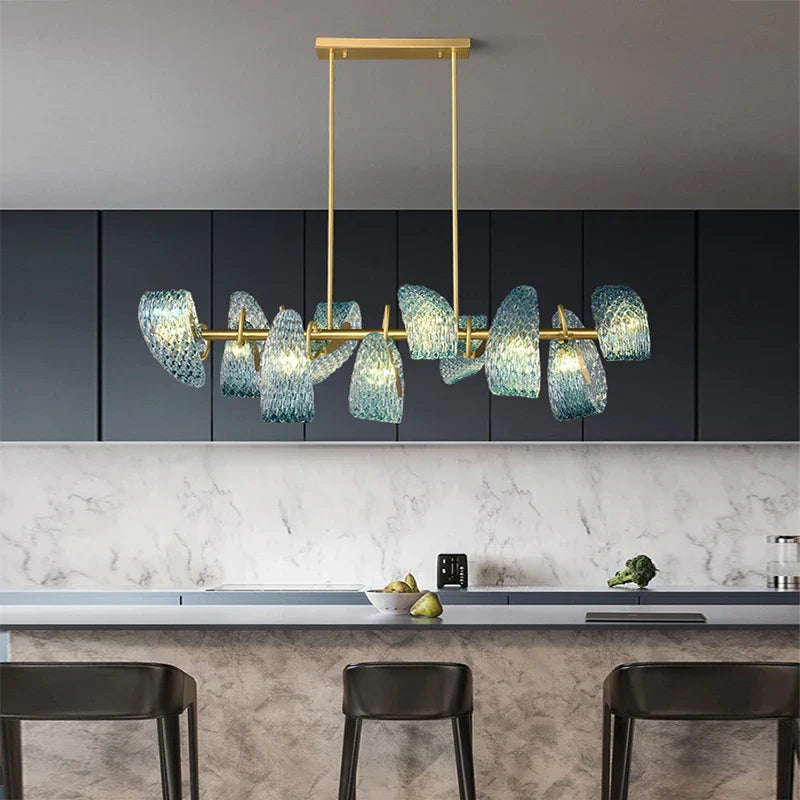 "DecorBites™ Glass Chandelier for Modern Dining Room Decor 2024"