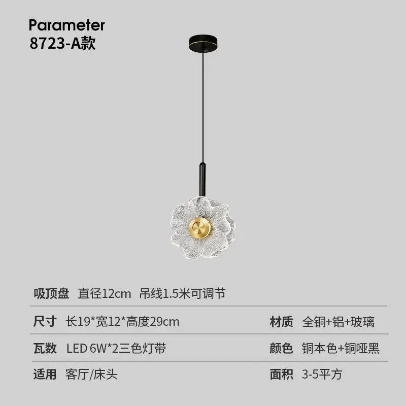 "DecorBites™ LED Glass Wall Lamp: Modern Home Decoration for Bedroom Living Room Corridor"