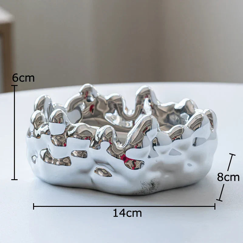 "DecorBites™ Ceramic Bubble Clouds Ashtray for Home & Office Smoking Accessories"