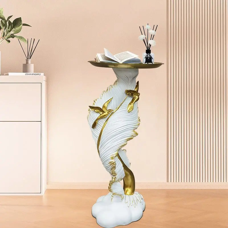"DecorBites™ Feather Floor Decoration for Living Room, TV Cabinet, Sofa & Housewarming"