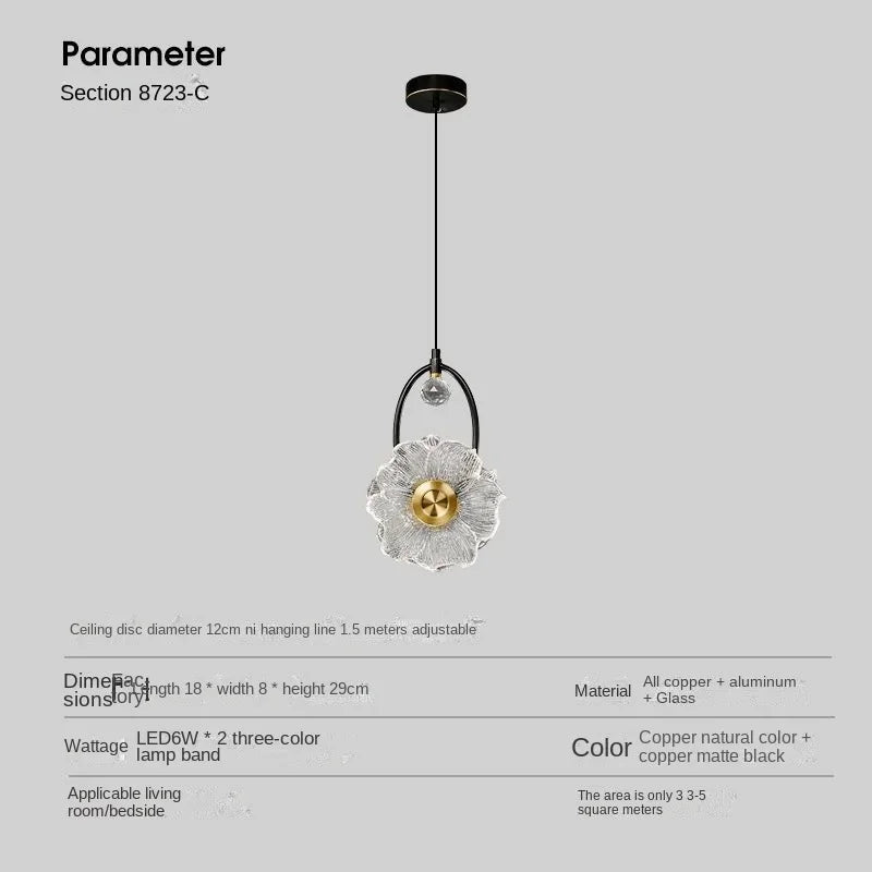 "DecorBites™ LED Glass Wall Lamp: Modern Home Decoration for Bedroom Living Room Corridor"