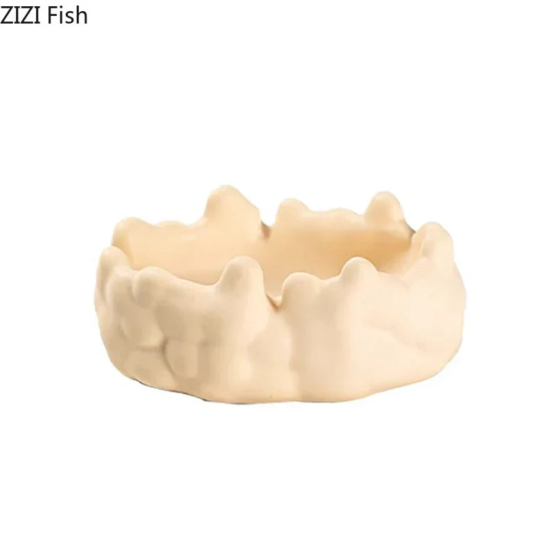 "DecorBites™ Ceramic Bubble Clouds Ashtray for Home & Office Smoking Accessories"