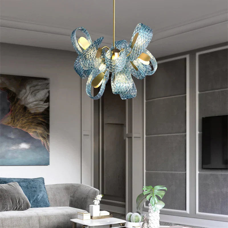 "DecorBites™ Glass Chandelier for Modern Dining Room Decor 2024"
