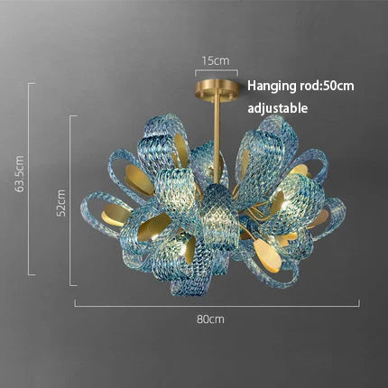 "DecorBites™ Glass Chandelier for Modern Dining Room Decor 2024"
