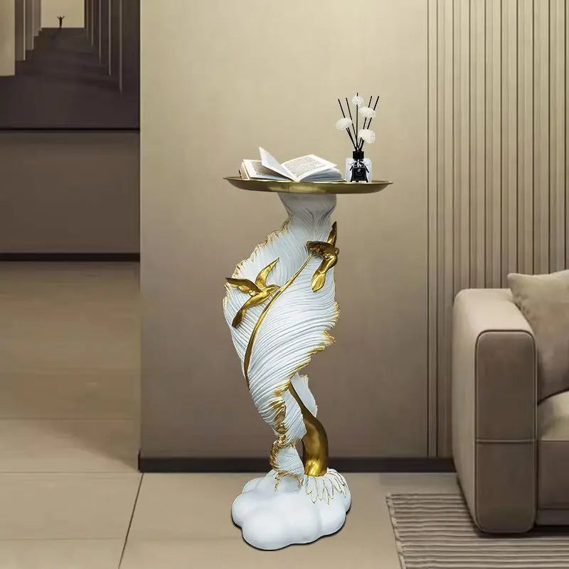 "DecorBites™ Feather Floor Decoration for Living Room, TV Cabinet, Sofa & Housewarming"
