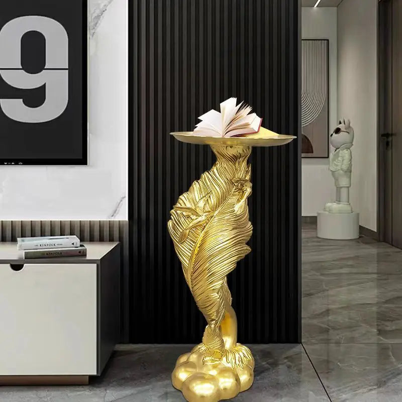 "DecorBites™ Feather Floor Decoration for Living Room, TV Cabinet, Sofa & Housewarming"
