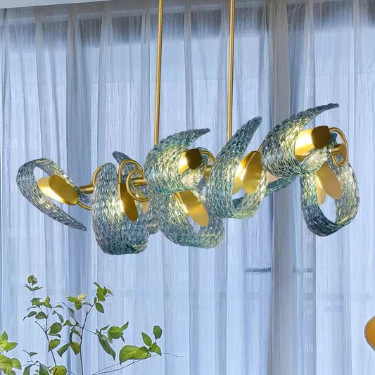 "DecorBites™ Glass Chandelier for Modern Dining Room Decor 2024"