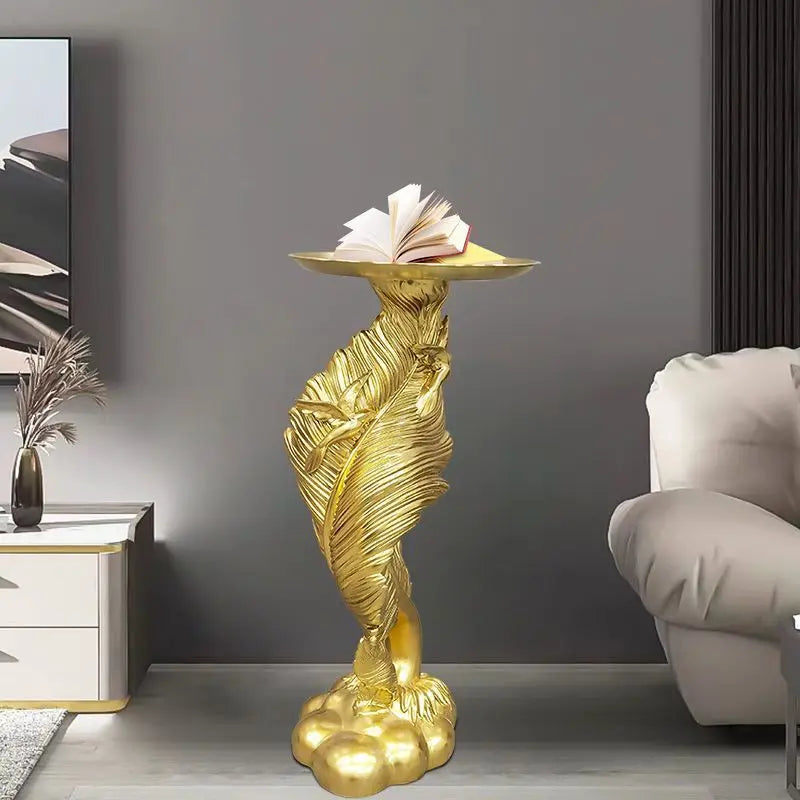 "DecorBites™ Feather Floor Decoration for Living Room, TV Cabinet, Sofa & Housewarming"