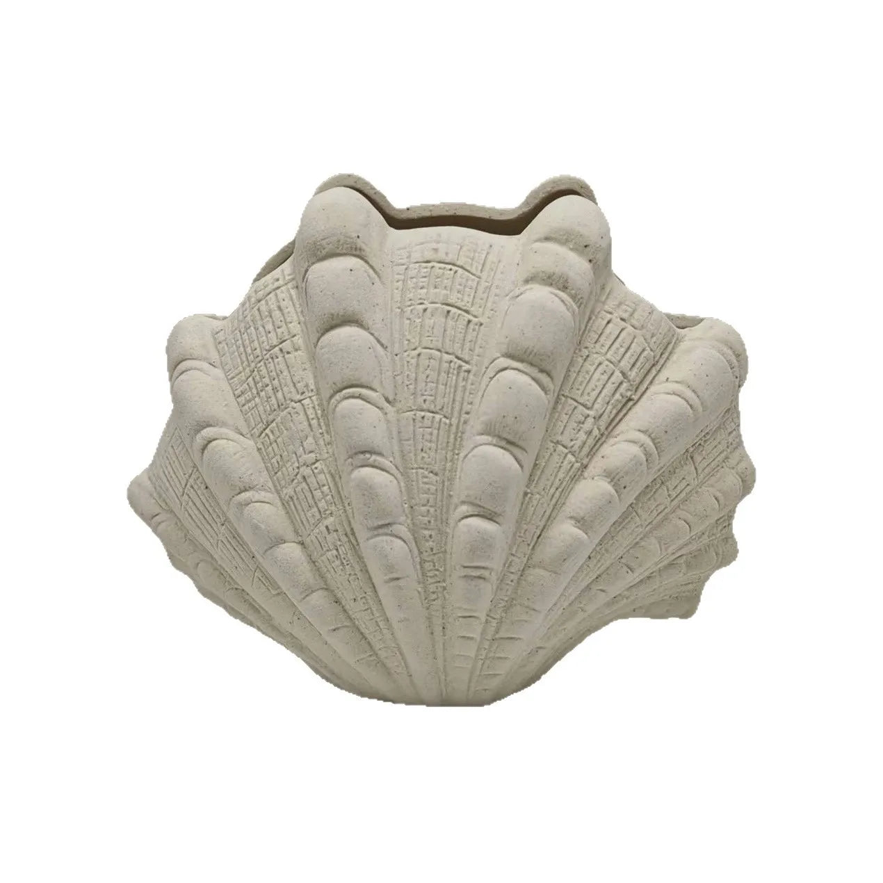 "DecorBites™ Ceramic Clam Shell Vase for Home Decor and Terrarium Arrangements"