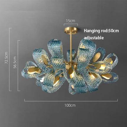 "DecorBites™ Glass Chandelier for Modern Dining Room Decor 2024"