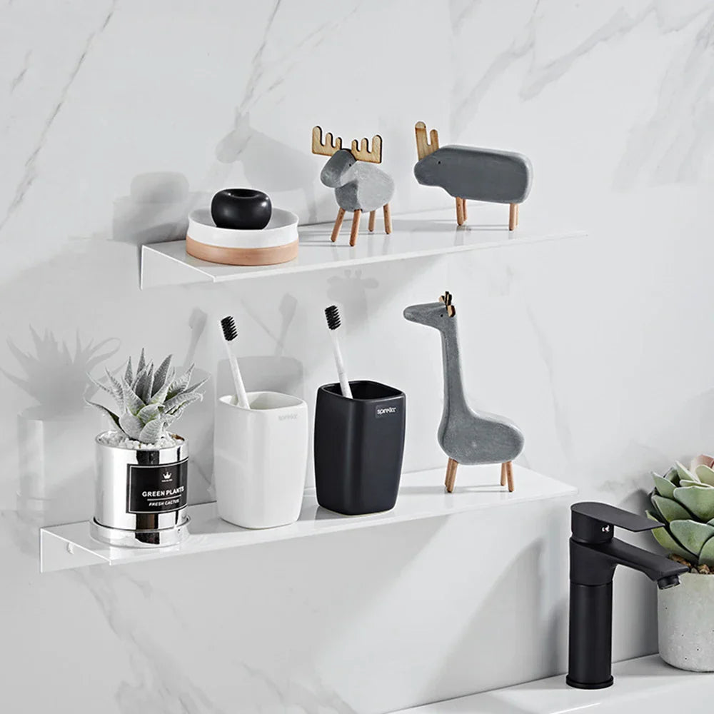 DecorBites™ Aluminum Floating Shelves for Bathroom and Kitchen