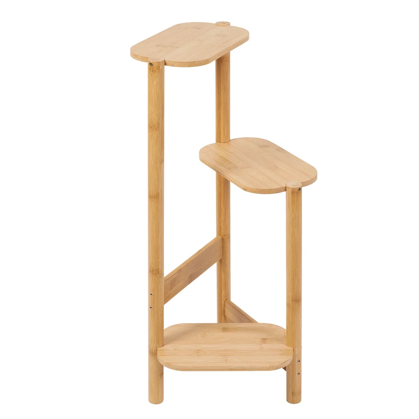 DecorBites™ Bamboo 3 Tier Corner Plant Stand Display
