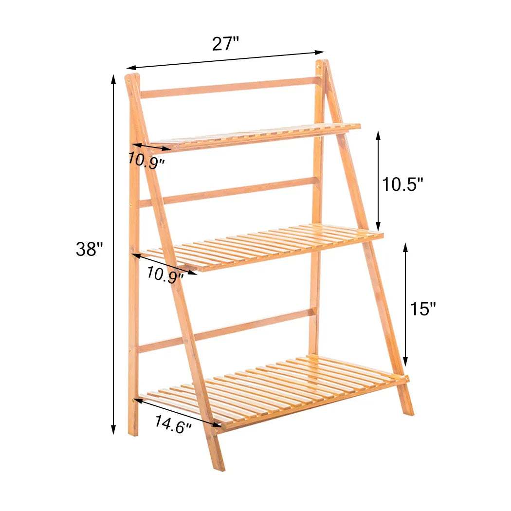 DecorBites™ Bamboo Plant Stand Organizer Shelf - Indoor/Outdoor