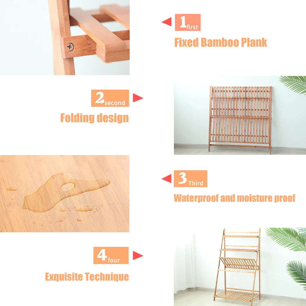 DecorBites™ Bamboo Plant Stand Organizer Shelf - Indoor/Outdoor