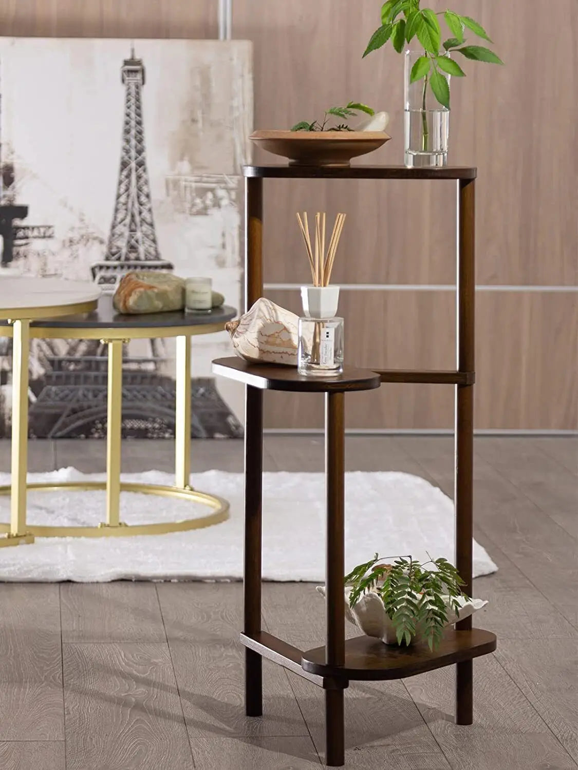 DecorBites™ Bamboo Tall Corner Plant Stand - Outdoor Garden Rack