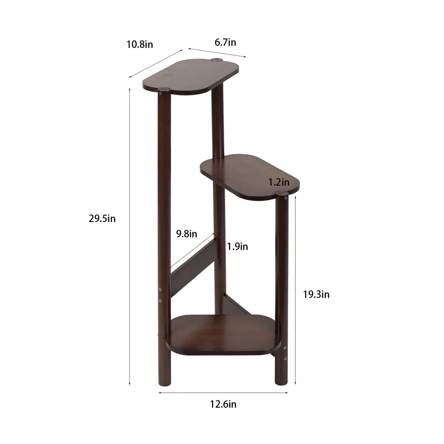 DecorBites™ Bamboo Tall Corner Plant Stand - Outdoor Garden Rack
