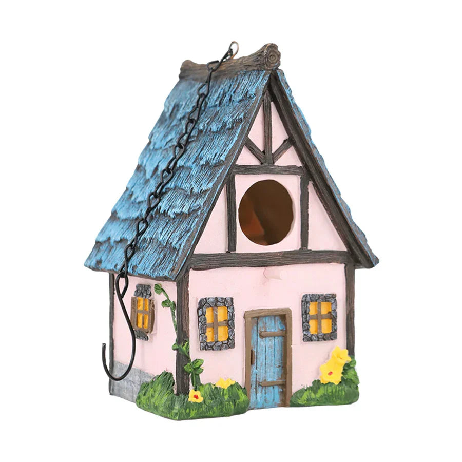 DecorBites™ Bird Lover's Outdoor Hanging Resin Birdhouse