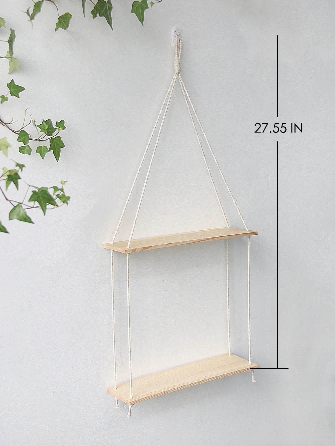 DecorBites™ Boho Macrame Wall Shelf for Home Decor