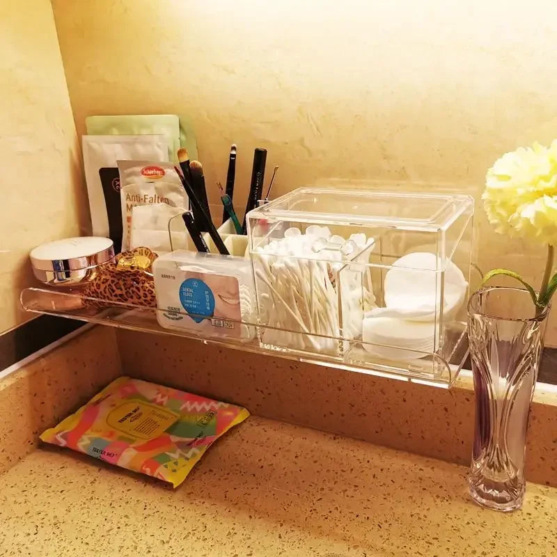 DecorBites™ Clear Acrylic Wall Shelf Organizer, 20-50cm