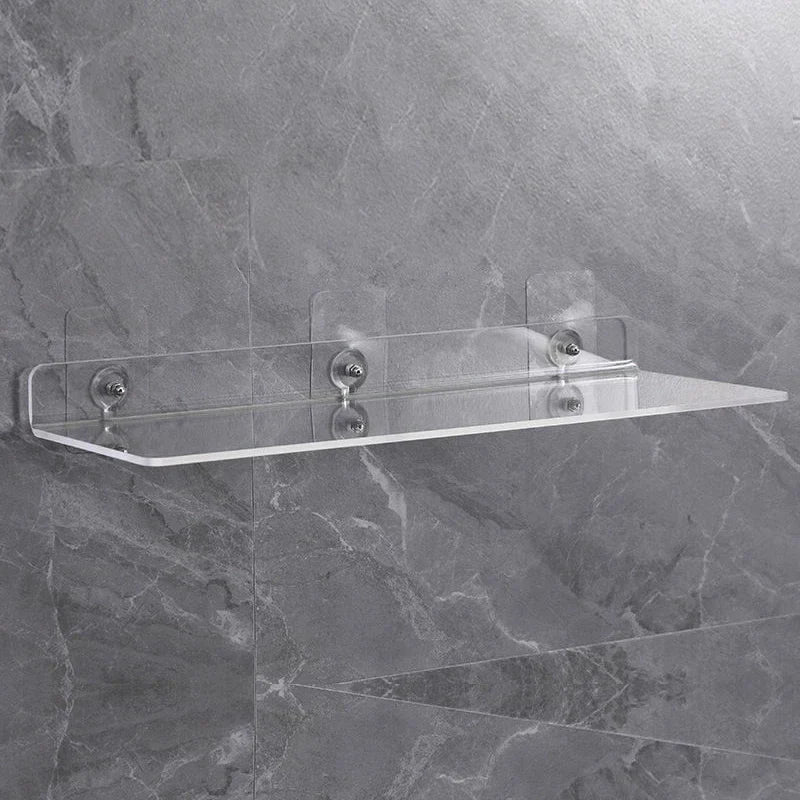 DecorBites™ Clear Acrylic Wall Shelf Organizer, 20-50cm