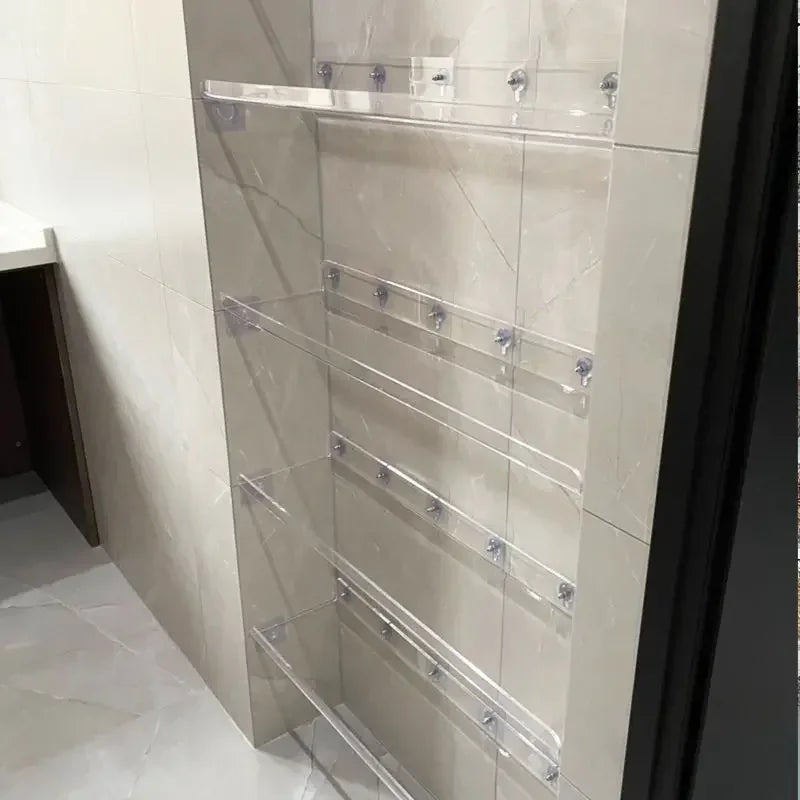 DecorBites™ Clear Acrylic Wall Shelf Organizer, 20-50cm