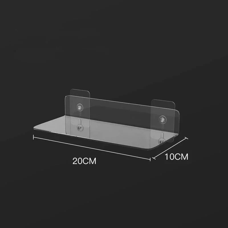 DecorBites™ Clear Acrylic Wall Shelf Organizer, 20-50cm