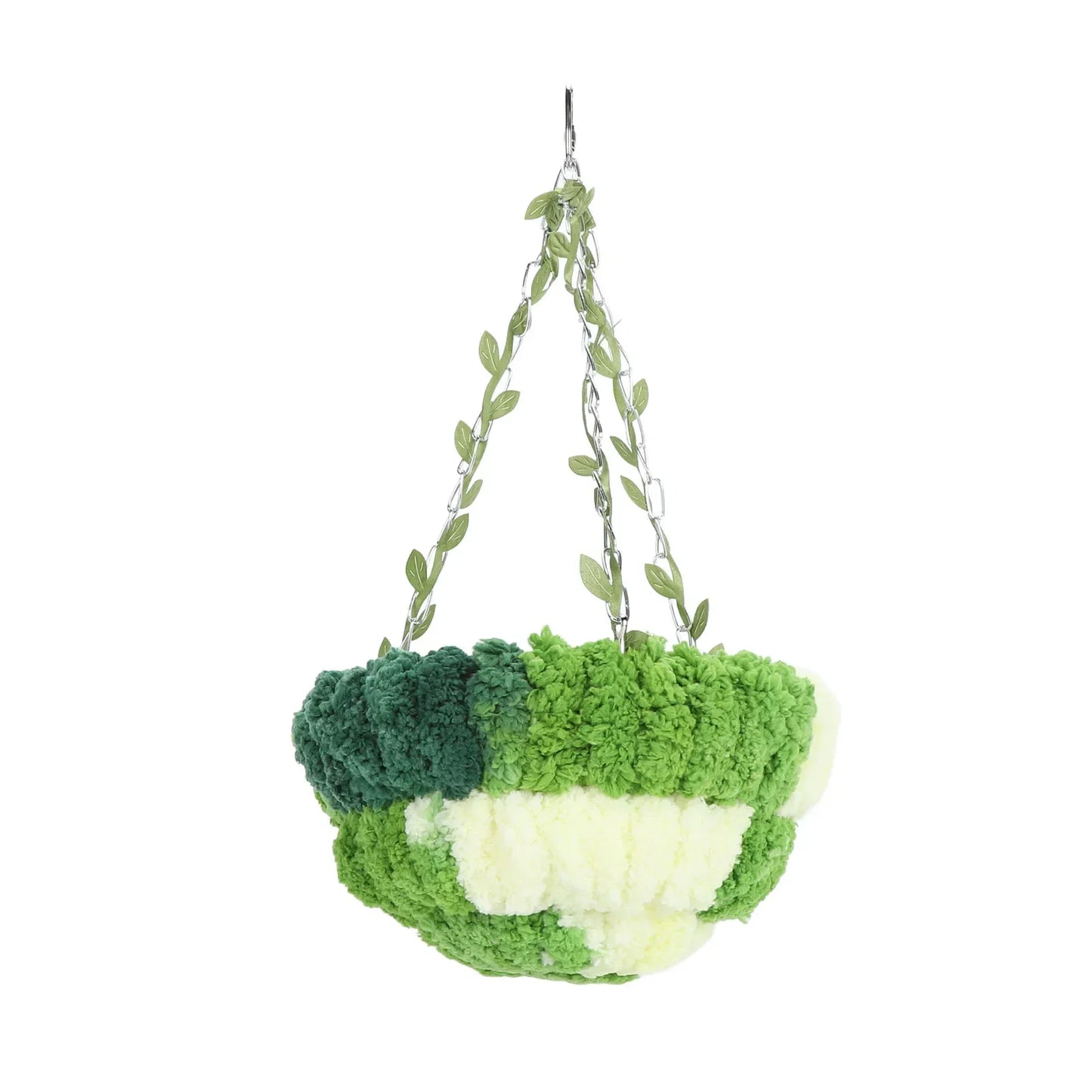 DecorBites™ Cozy Coral Fleece Parrot Hammock - Green